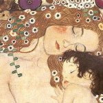 Allattamento e relazione madre - bambino in un quadro di Klimt.