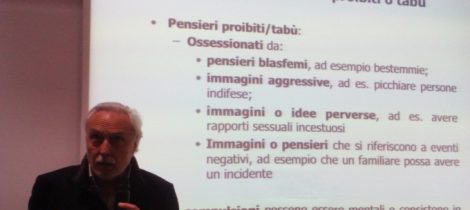 Una slide del convegno "Comprendere e curare la mente ossessiva" 